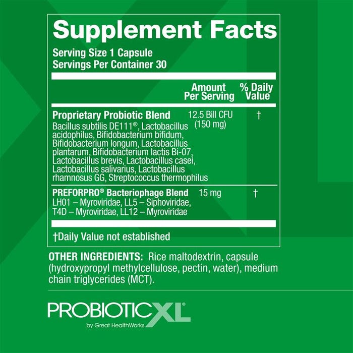 Supplement Facts. Serving Size 1 Capsule. Servings per Container 30. See About section for full Supplement Facts
