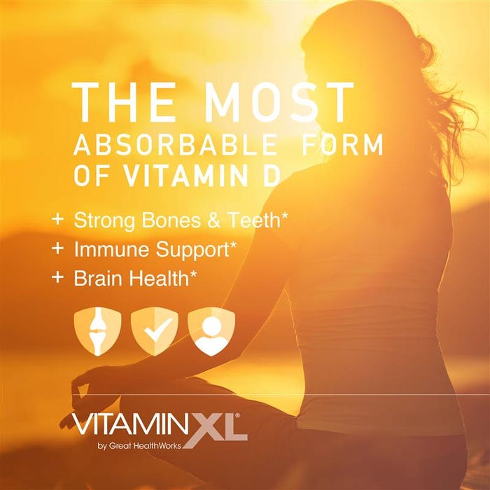 The most absorbable form of Vitamin D. Strong bones and teeth, immune support, and brain health.