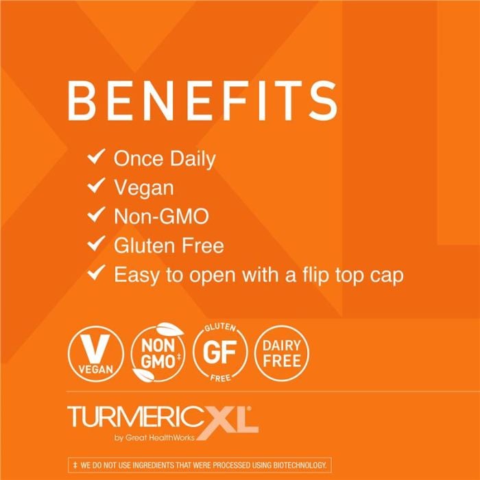 Benefits: Once daily. Vegan. Non-GMO. Gluten free. Easy to open with a flip top cap. Dairy free.
