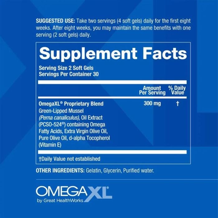 OmegaXL 120ct 2x Supply with 2 Free VD3 Single Order