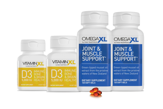 OmegaXL 120ct 2x Supply with 2 Free VD3 Single Order
