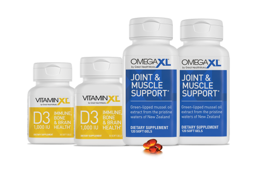 OmegaXL 120ct 2x Supply & 2 Free VD3 1000IU Single Order