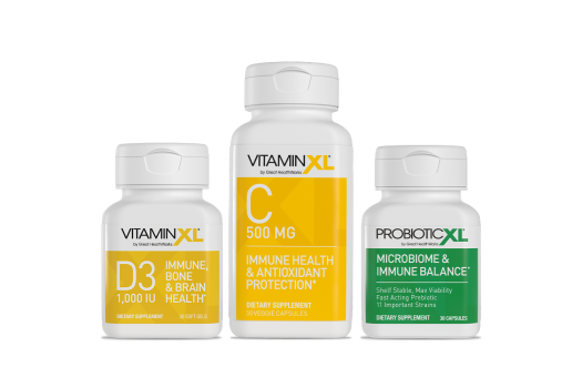 Winter Essentials Bundle (VitaminXL C, ProbioticXL, VD3 1000IU) Single Order
