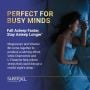 Perfect for busy minds. Fall asleep faster, stay asleep longer. Magnesium and Vitamin B6 come together to produce a calming effect while Chamomile and L-Theanine help relieve stress that could disrupt a restful night's sleep. thumbnail