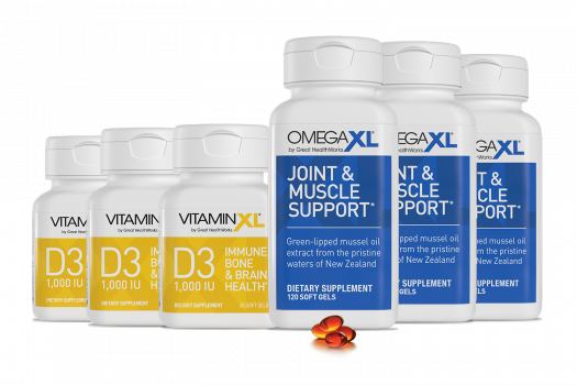 OmegaXL 120ct 3x Supply & 3 Free VD3 1000IU Single Order