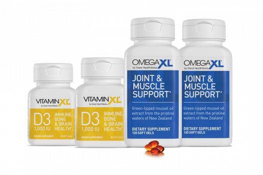 OmegaXL 120ct 2x Supply & 2 Free VD3 1000IU Single Order