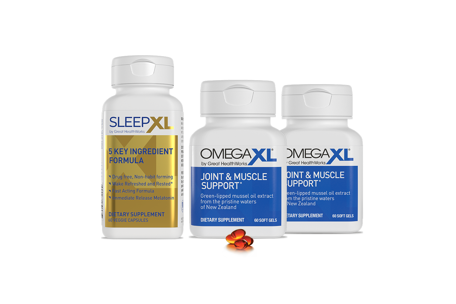 OmegaXL 60ct X2 and SleepXL