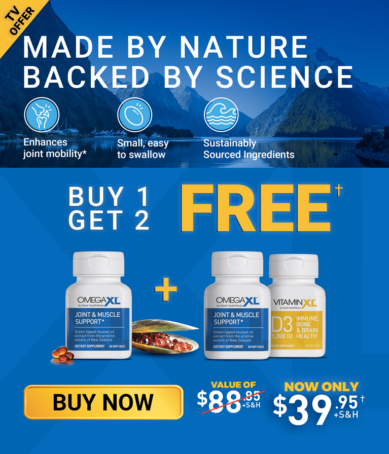 Made By nature, Backed by Science. Buy 1 , get 2 free. Now only $39.95. Enhances joint mobility, small, easy to swallow. Sustainably sourced ingredients.