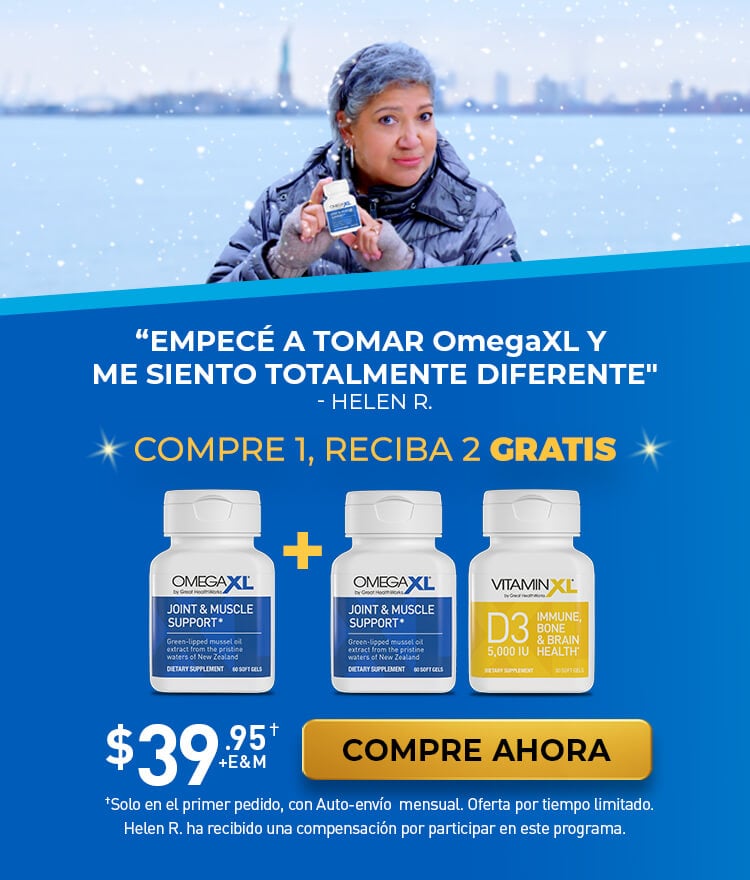 Compre uno y obtenga dos paquetes OmegaXL y VitaminXL gratis de $39.95. 